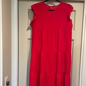 Elegant Red Sleeveless Dress size large